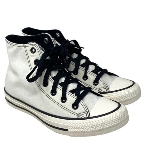 Converse Ctas High Top Sneakers Women Canvas White Black Custom A05960C-WWBLWBLG - Picture 3 of 10